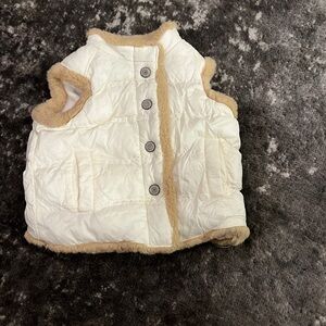 Kids White and Tan Vest